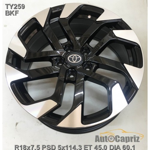 Диски Replay TY259 BKF R18 W7.5 PCD5x114.3 ET45 DIA60.1